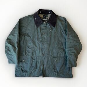 Barbour Bedale Jacket 2XL Green Waxed Canvas Waterproof Made England Outerwear